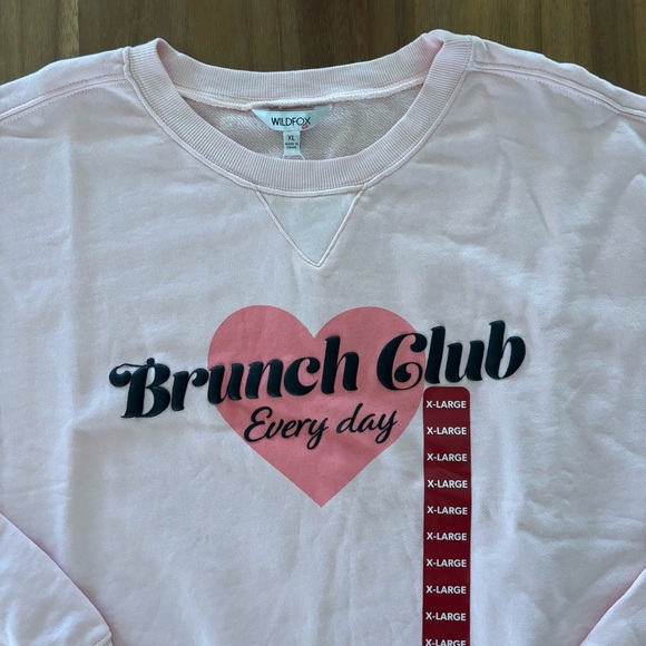WILDFOX “Brunch Club Every Day” Graphic Crewneck - XL - Picture 2 of 7